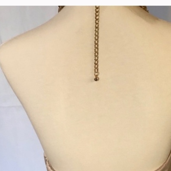 Bebe Necklace Halter Top | Color: Gold/black | Size: S | body icon fit - Picture 3 of 8